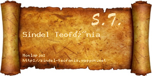 Sindel Teofánia névjegykártya